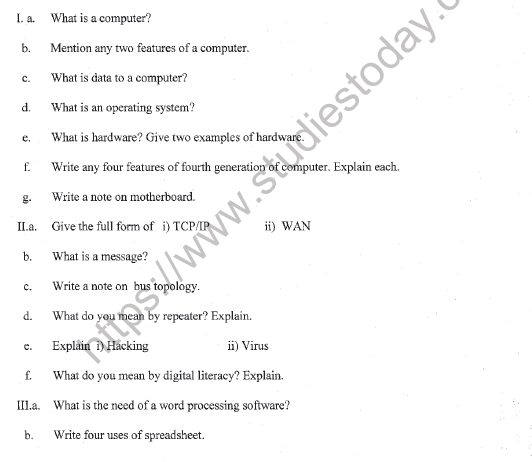 CBSE Class 11 Informatics Practices Question Paper Set T Solved